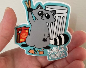 Snack Panda Sticker | Wasbeer Sticker | Laptop sticker | Waterfles Sticker | Vinyl Sticker