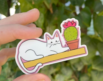 Argon Cat Sticker | Cat Sticker | Flower Cat Sticker | Laptop sticker | Water bottle Sticker | Vinyl Decal