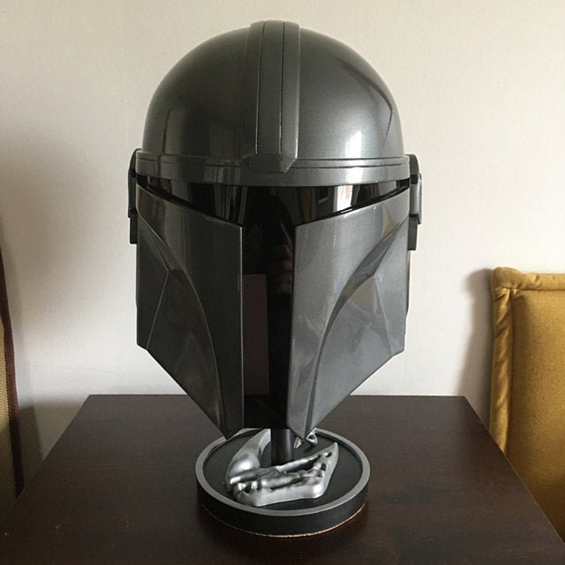 Mandalorian helmet display stand Boba Fett helmet stand Booth Etsy