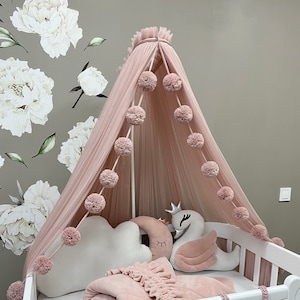 Baldaquín bebé, Baldaquín personalizado, Baldaquín de rincón, Dosel de guardería, Dosel de juego para niña