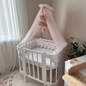 Mini crib canopy sales