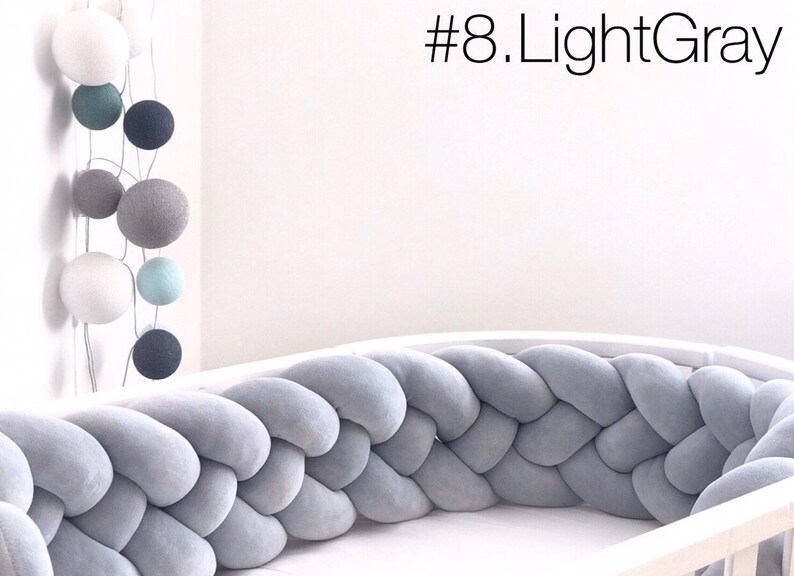 Double Bumper round crib bed bumper Bolster Pillow nursery Etsy