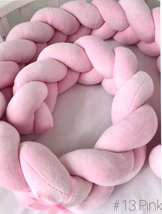 Braided Crib Bumper round crib bed bumper Bolster Pillow Etsy