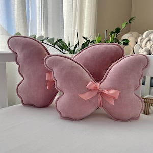 Plush Pillow for Room Decor, Decorative pillow for nursery, Butterfly pillow, Nursery decorative butterfly pillows, Butterfly cushion