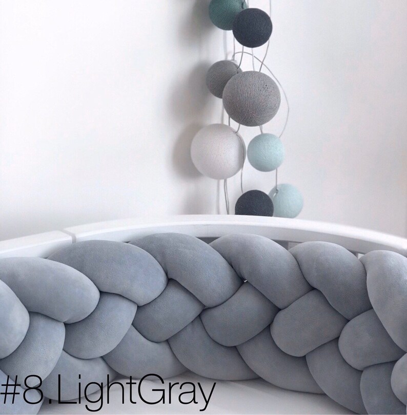 Double Bumper round crib bed bumper Bolster Pillow nursery Etsy