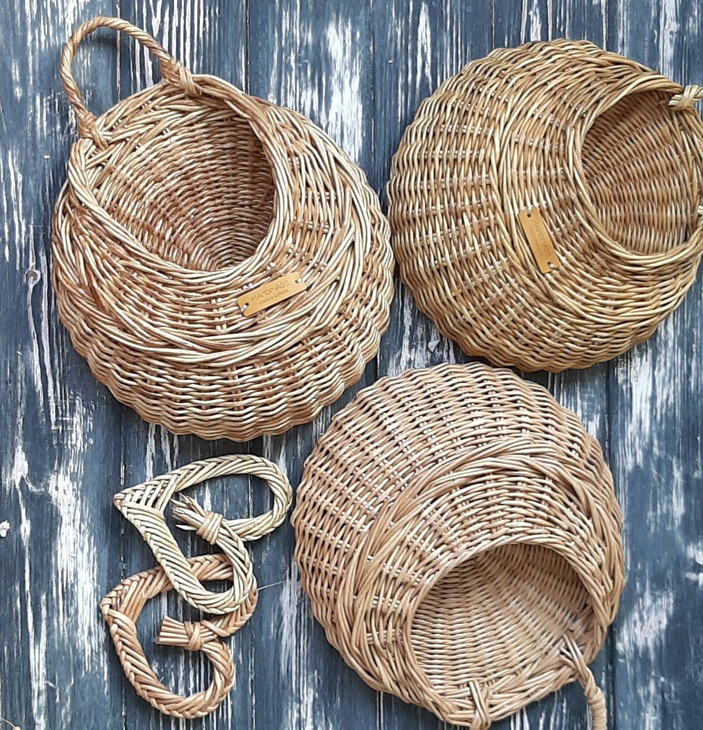 Hanging Wicker Wall Basket /Entrance Door Basket /Autumn Etsy