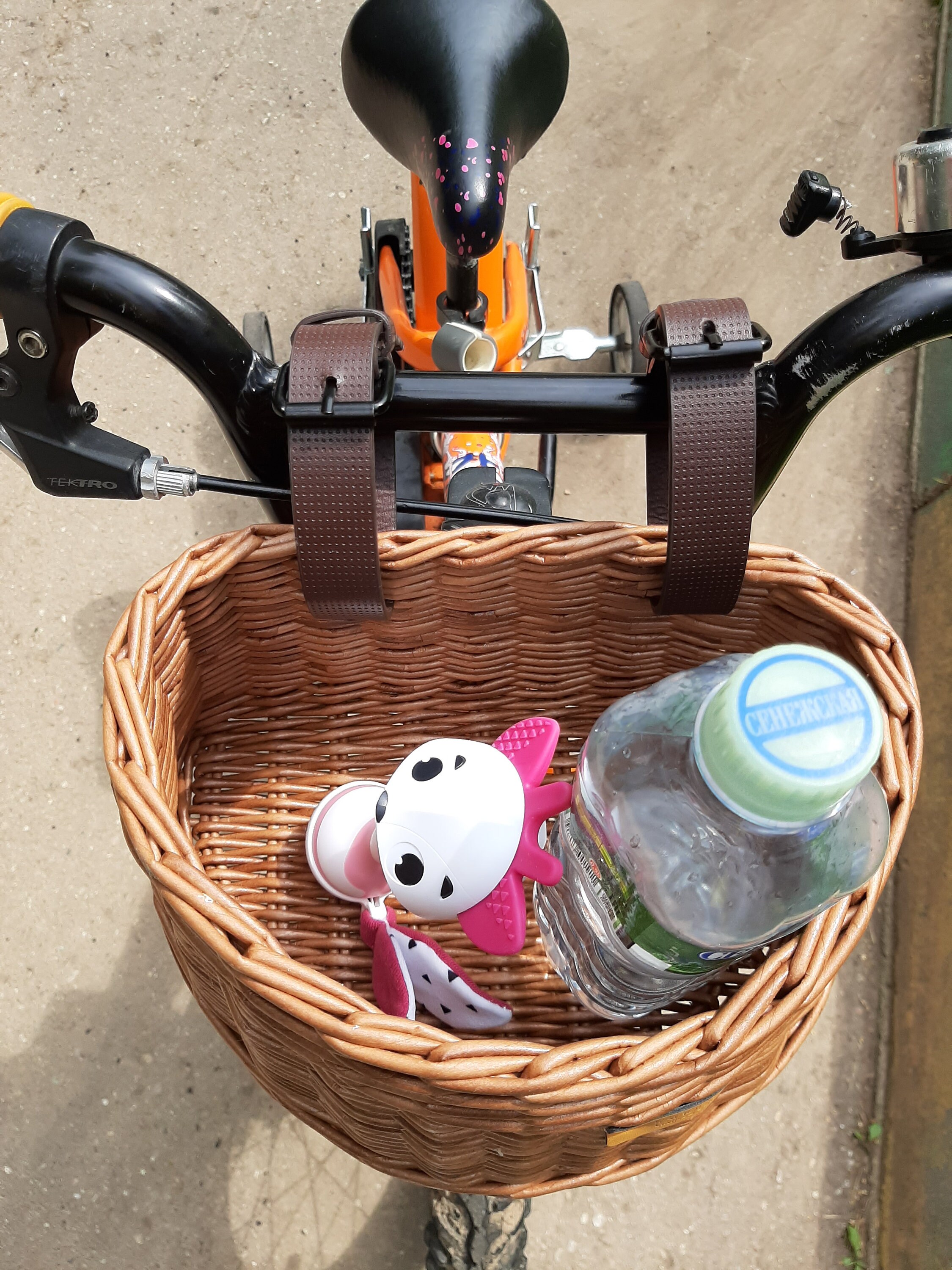 Wicker kids bike basket Front bicycle basket Brown bicycle toy Etsy