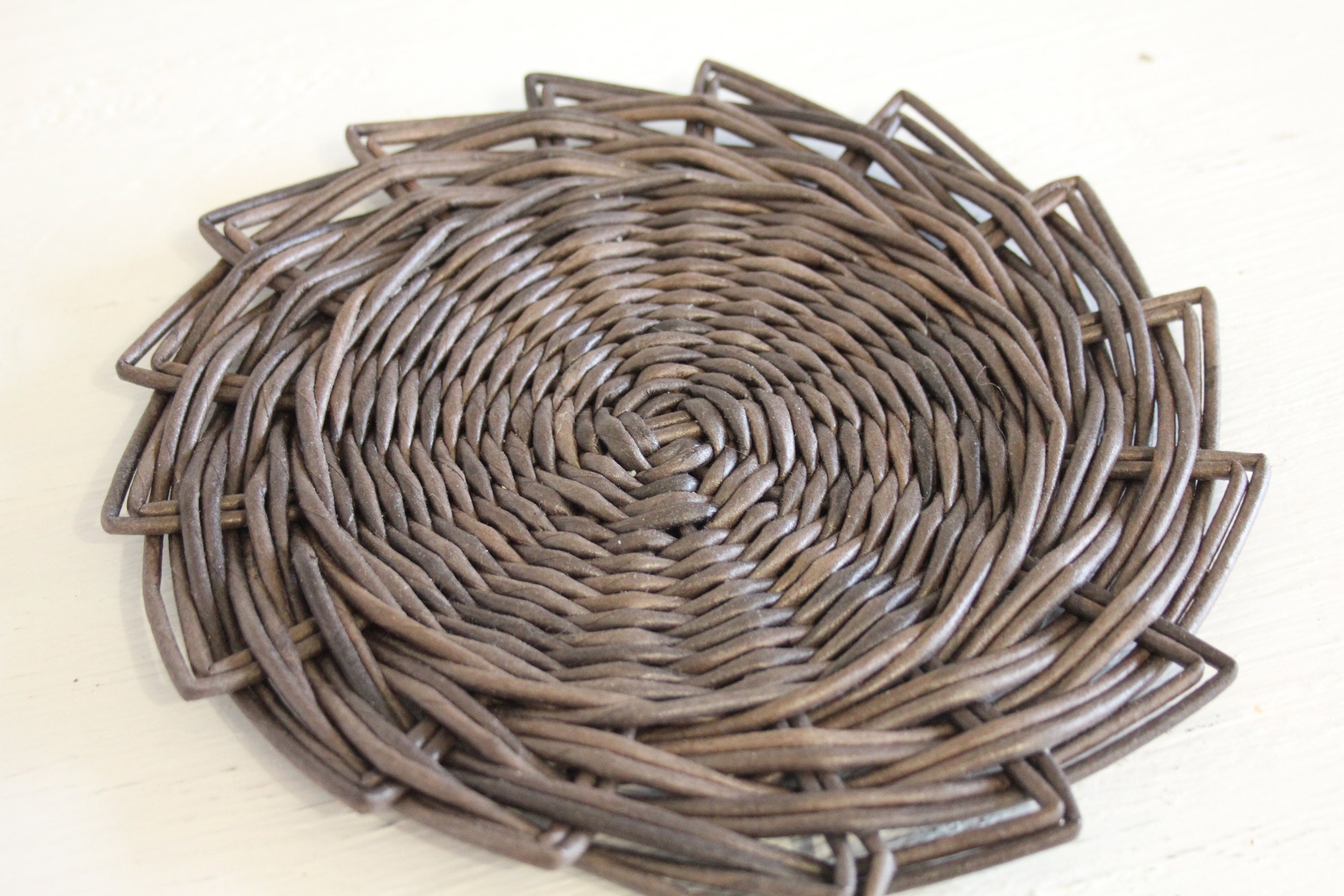 Woven wall basket set 2 African wall basket Boho wicker basket Etsy