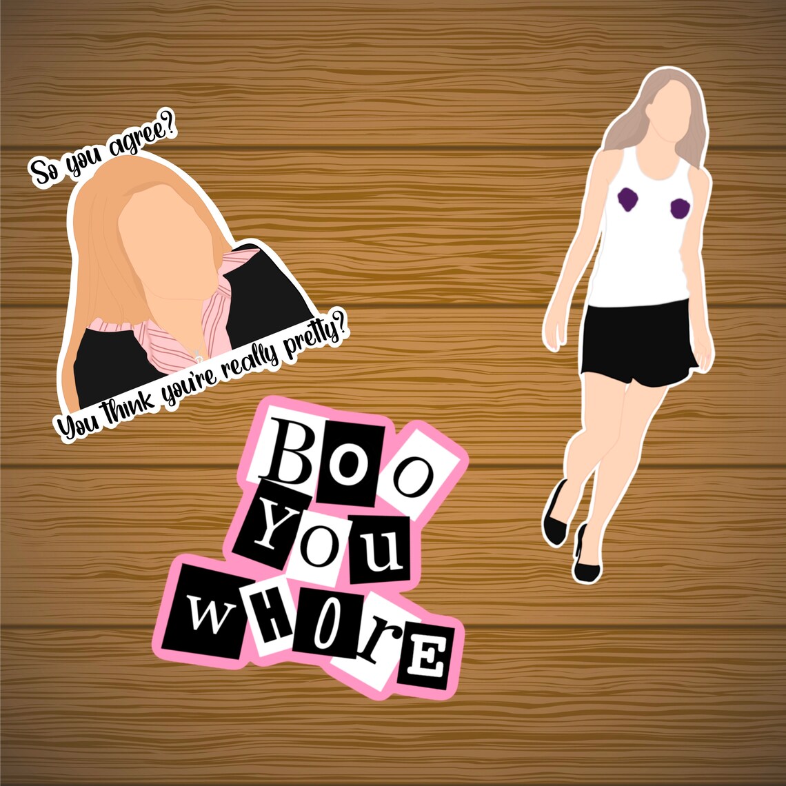 Mega Mean Girls Sticker Pack Stickers Laptop Stickers Etsy