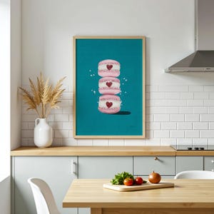Macaron Downloadable Art Print | Pastel Dessert Wall Art