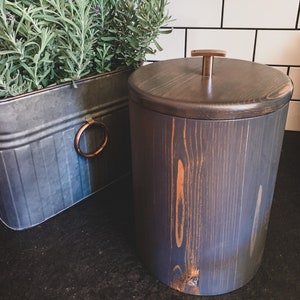 Compost bin, Composting, Food bin, Wood garbage bin, Kitchen Countertop image 9