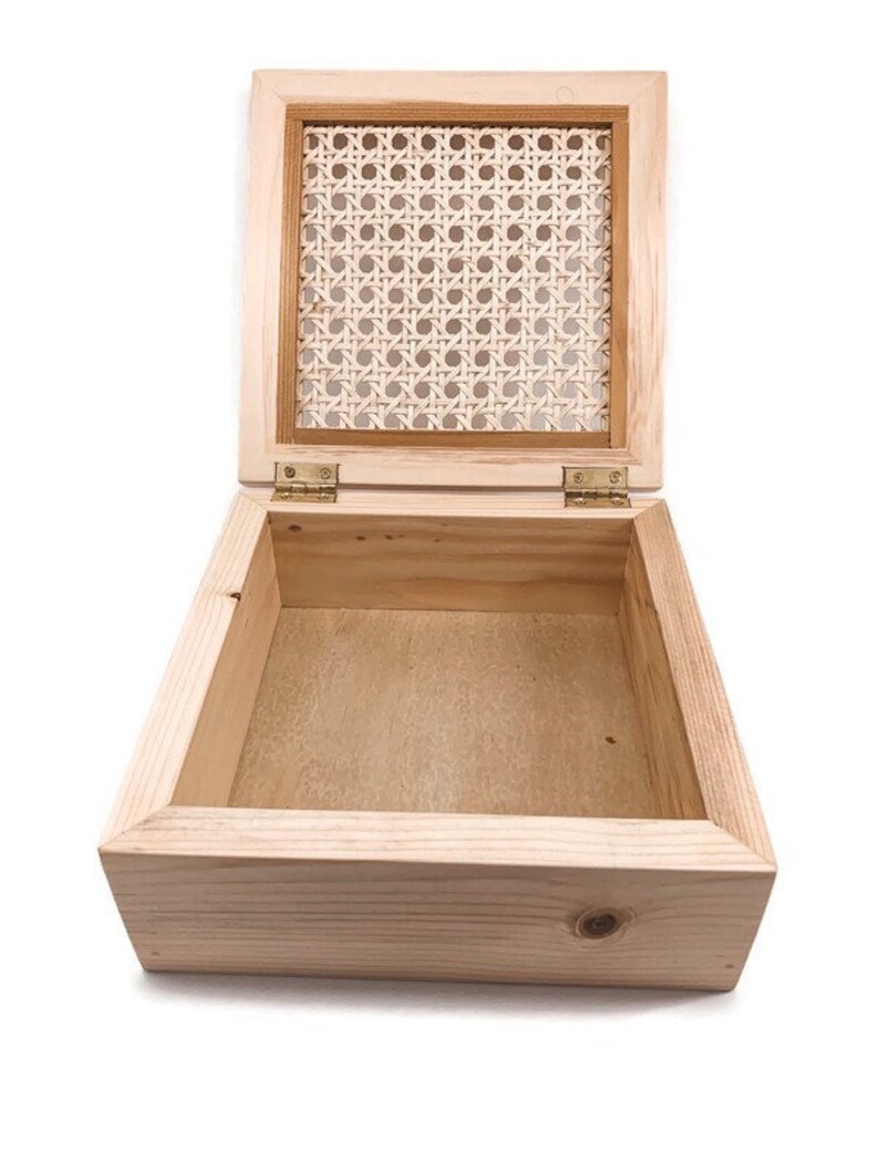 Keepsake box Jewelry box Wooden box and Rattan Cane Wooden gift box