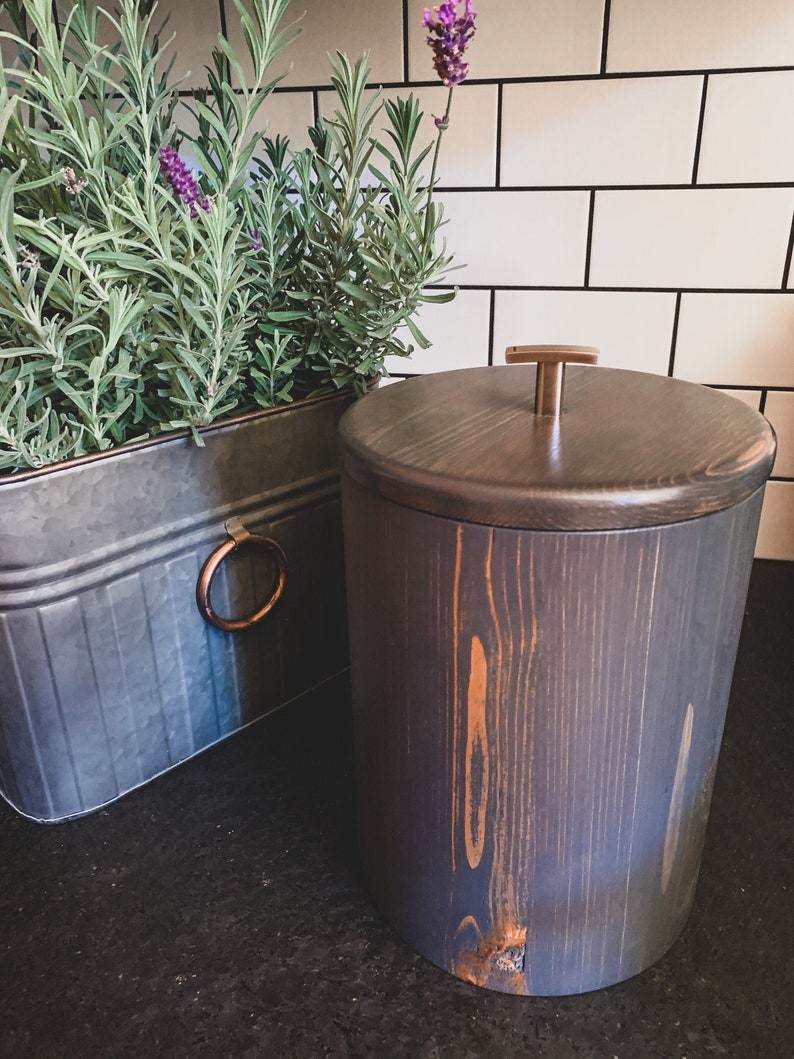 Compost bin, Composting, Food bin, Wood garbage bin, Kitchen Countertop image 9