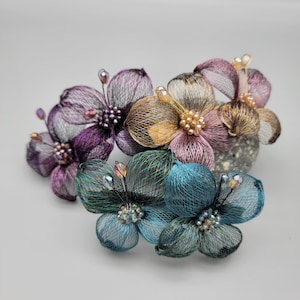 Exquisite handmade 3D butterfly hairclip barrettes with hand beaded body