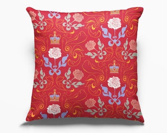 Royal Rose Floral Cushion - 100% Cotton 45cm x 45cm - Limited Edition