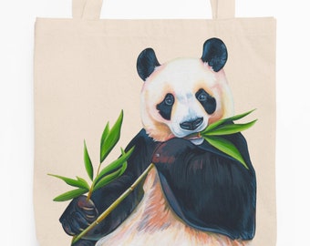 Panda Tote Bag, Panda Shopping Bag, Panda Bag, Panda Gift, Animal Tote Bag