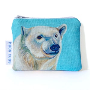 Porta-moedas infantil Urso Polar, bolsa de animais, carteira infantil