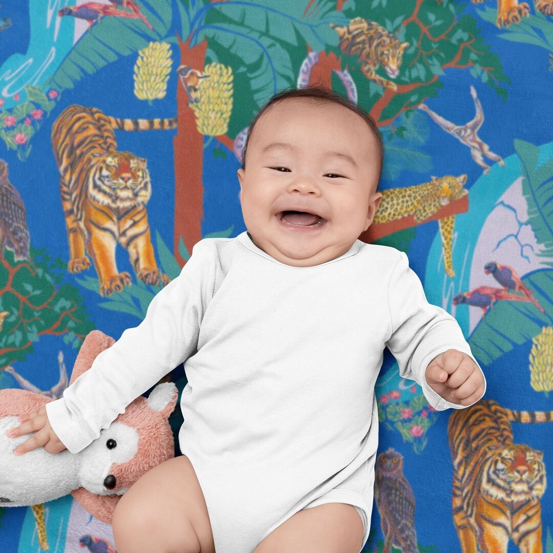 Soft Baby Blanket Jungle Animals Blanket Small Minky - Etsy