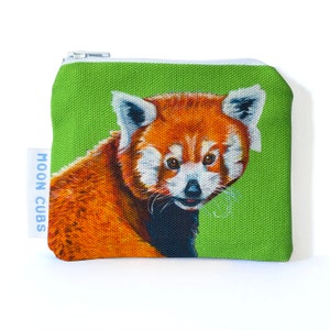 Porta-moedas infantil Panda Vermelho, bolsa de animais, carteira infantil