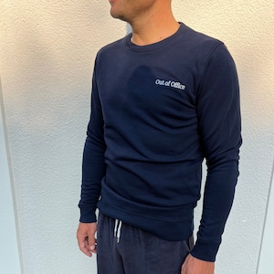 Organic &quot;Out of Office&quot; sweatshirt unisex - navy blue
