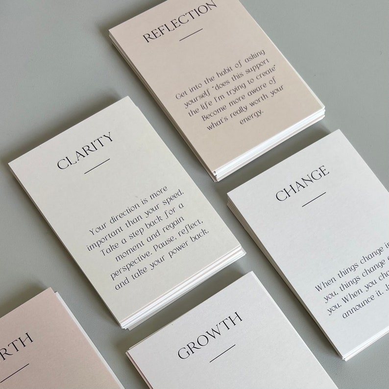 Affirmation Cards Intention Cards Oracle Tarot Deck Spiritual Etsy