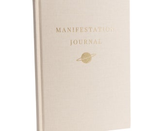 Manifestation Journal: A5 Diary Linen for Success & Wishes in Your Life | Law of Attraction | Gift | Christmas | Mindful