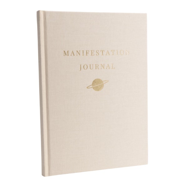 Manifestation Journal: A5 Diary Linen for Success & Wishes in Your Life | Law of Attraction | Gift | Christmas | Mindful