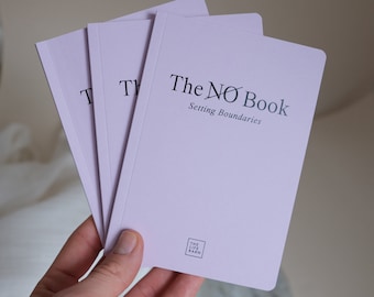 3x The No Book: Grenzen setzen Setting Boundaries A6 Journal Tagebuch lila Lavendel | Geschenk | Weihnachten | Selbstwert | Erfolg