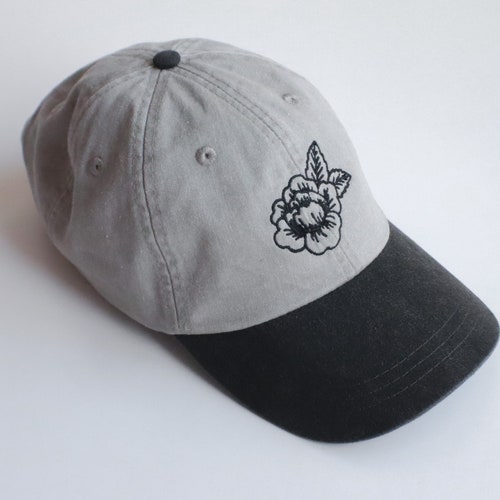 DAD HAT Two Toned Vintage Grey Tan W 