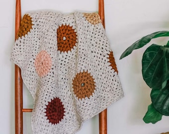 Crochet Pattern / Granny Square Blanket / Baby Blanket / Afghan / Throw Blanket / Join As You Go / Dahlia Scrapgan PDF