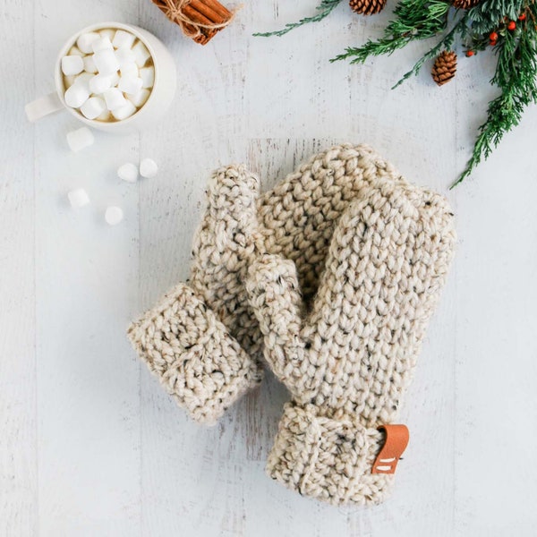 Crochet Pattern / Chunky Crochet Mittens / Easy Mitten Pattern / Beginner Crochet Mittens / Gift Idea / 3 Hour Mittens Crochet Pattern PDF