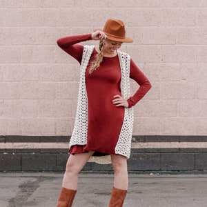 Crochet Pattern / Lightweight Four Season Vest / Granny Square Jacket / Evermore Vest Pattern PDF