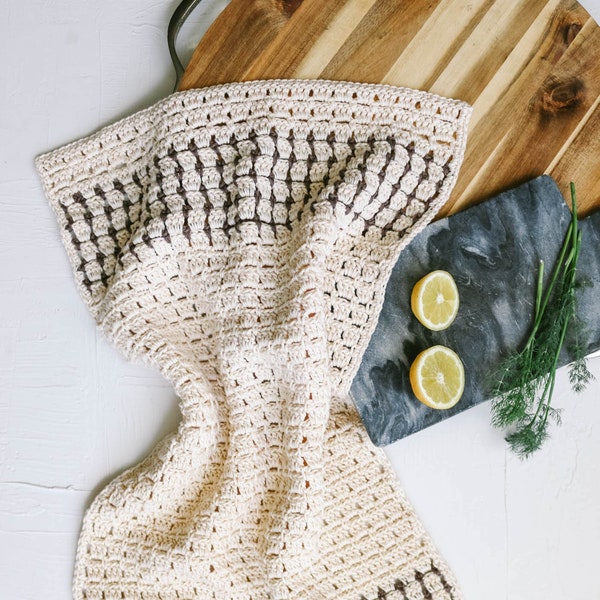 Crochet Pattern / Farmhouse Decor / Crochet Bath Towel / Cotton Hand Towel / Gift Idea / Quick Crochet Project / Casita Tea Towel PDF