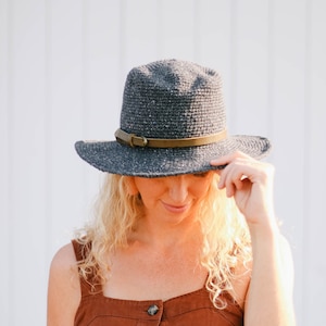 Crochet Pattern / Women's DIY Cowboy Hat / Sun Hat / Stiff Brim Hat / Crochet Fedora Hat / Tate Rancher Crochet Hat Pattern PDF image 2