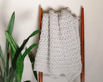 Crochet Pattern / Chunky Crochet Blanket / Easy Crochet Afghan / Quick DIY Gift / Modern Throw Blanket / Bungalow Blanket Pattern PDF