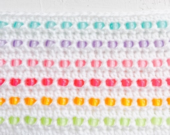 Patrón de crochet / Manta ponderada de crochet / Manta de cuentas DIY / Patrón de manta de crochet fácil / Patrón de manta ponderada de cuentas de poni (PDF)