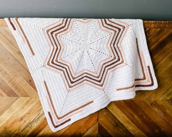 Crochet Pattern / 8 Point Star Blanket / Star Baby Blanket / Minimalist Throw Blanket / Crochet Afghan / Rising Star Blanket PDF Pattern