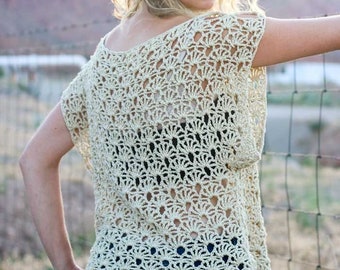 Crochet Pattern / Crochet Summer Top / Women's Boho Lace Top / Summer Crochet Pattern / Canyonlands Top Pattern PDF / Make and Do Crew