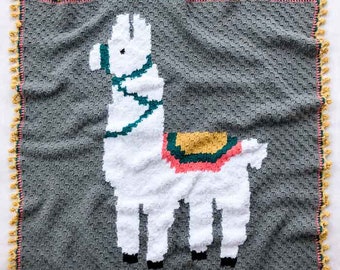 Crochet Pattern / Corner to Corner Afghan / Baby Blanket / Graphgan / Alpaca Love C2C Blanket PDF