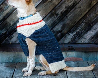 Crochet Pattern / Crochet Dog Sweater / Small Medium Large Dogs / Crocheted Doggie Coat / Ready to Roam Dog Sweater Pattern PDF