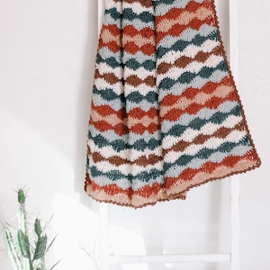 Crochet Pattern / Wave Effect Blanket / Ocean Inspired Throw / Ripple Baby Blanket / Reverb Waves Blanket Crochet Pattern PDF image 4