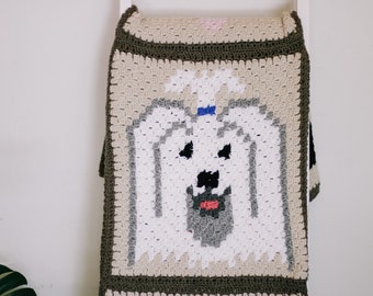 Crochet Pattern / Bichon Havanais Portrait Couverture / C2C Dog Graphgan / Yorkie Face Pillow / Best in Show Dog Blanket Crochet Pattern PDF