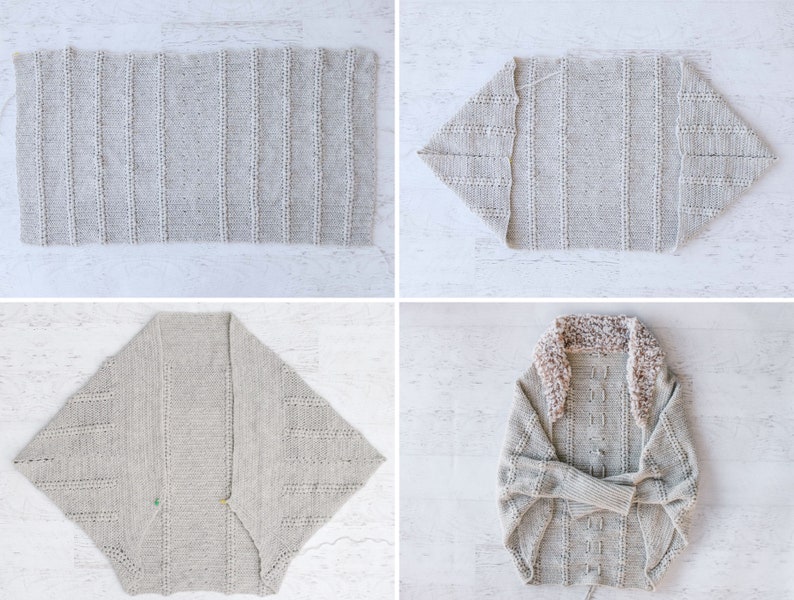 Crochet Pattern / Chunky Oversized Cardi / Dolman Sleeved Sweater / Modern Chic Cardigan / Faux Fur / Backcountry Cardigan Pattern PDF image 9