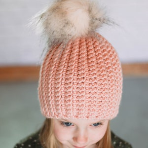 Crochet Pattern / Crochet Winter Hat / Easy Crochet Beanie / Ribbed Beanie for Babies, Children & Adults / Easiest Crochet Hat Pattern PDF image 6
