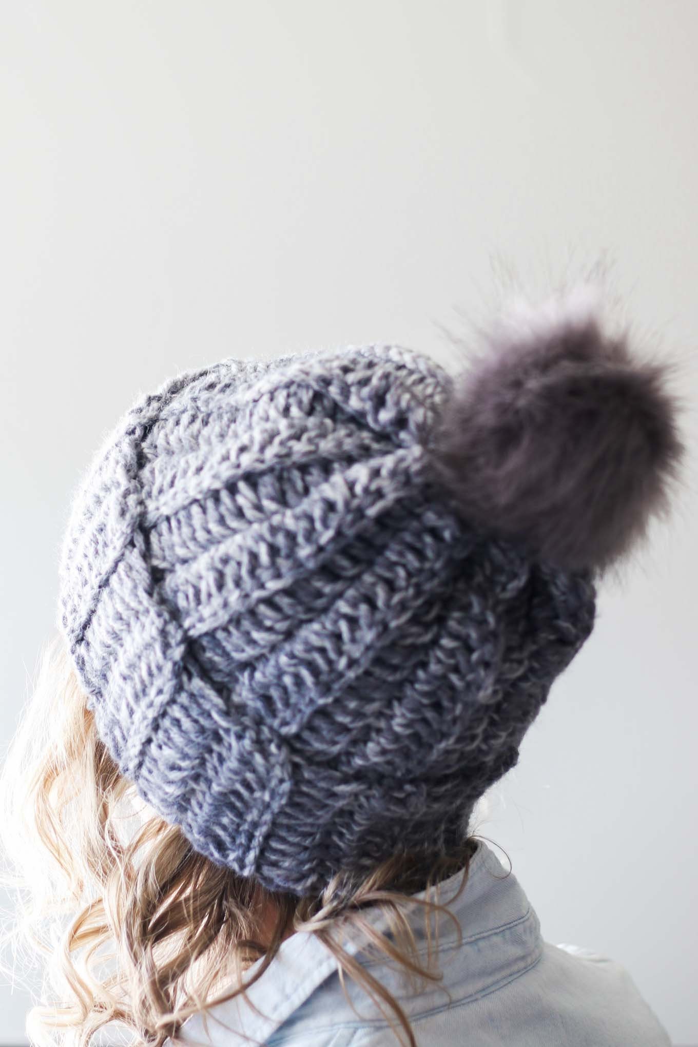 Crochet Pattern / Easy Adult Beanie Made from Rectangle / Etsy