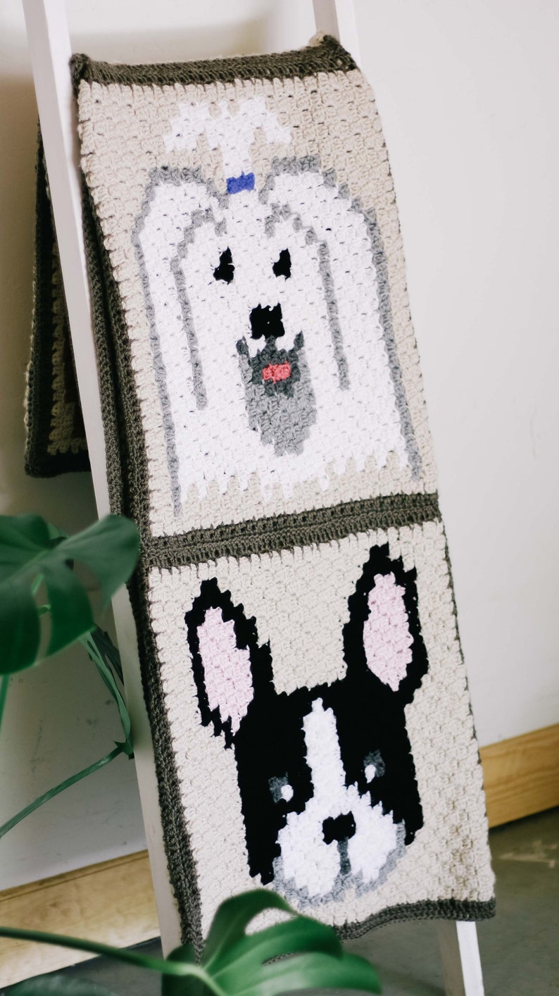 Crochet Pattern / C2C Crochet Dog Blanket / Corner to Corner Dog Breed Throw Blanket / Gift for Dog Lover / Best in Show PDF Crochet Pattern image 3