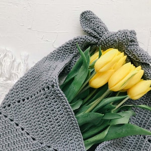 Crochet Pattern / Easy Crochet Tote Bag / Origami Crochet Purse / Seamless Market Bag / Beginner / Tradecraft Tote Crochet Bag Pattern PDF image 7