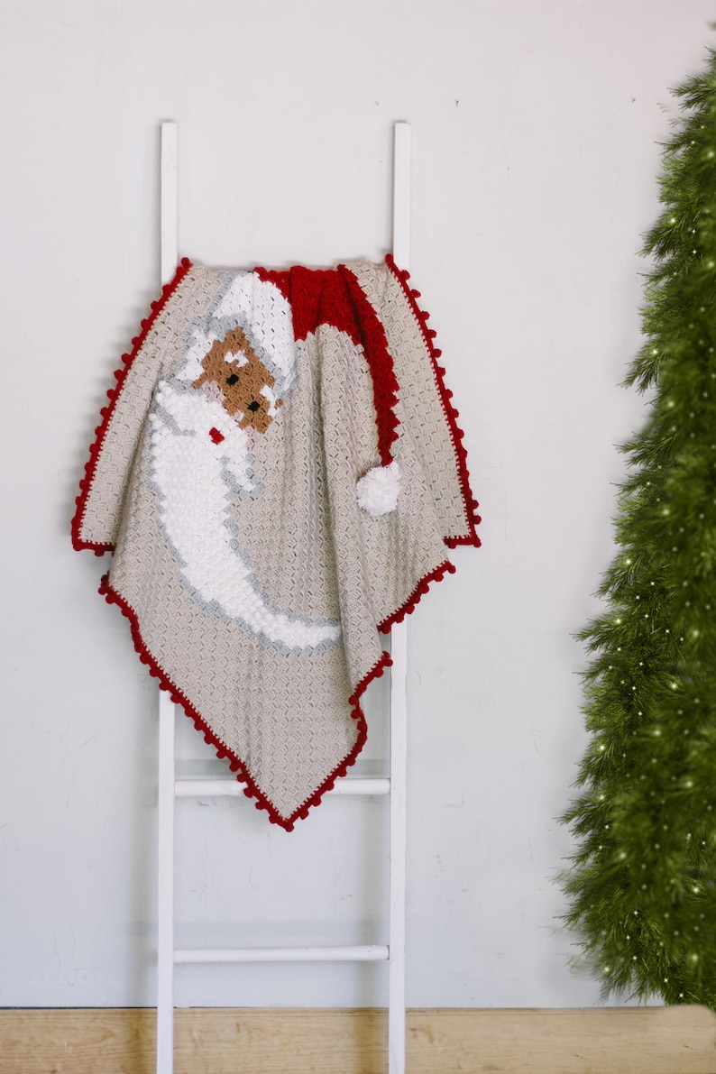 Crochet Pattern / Corner to Corner Santa Blanket / Christmas Blanket / C2C Graphgan / Xmas / Jolly Old St. Nick Blanket Crochet Pattern PDF image 6