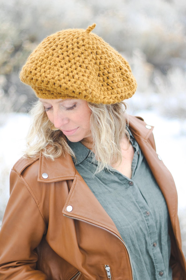 Crochet Pattern / Crochet Tam Hat / Stylish Beret / Lightweight Winter Hat / Crochet All Day Beret Pattern PDF image 9