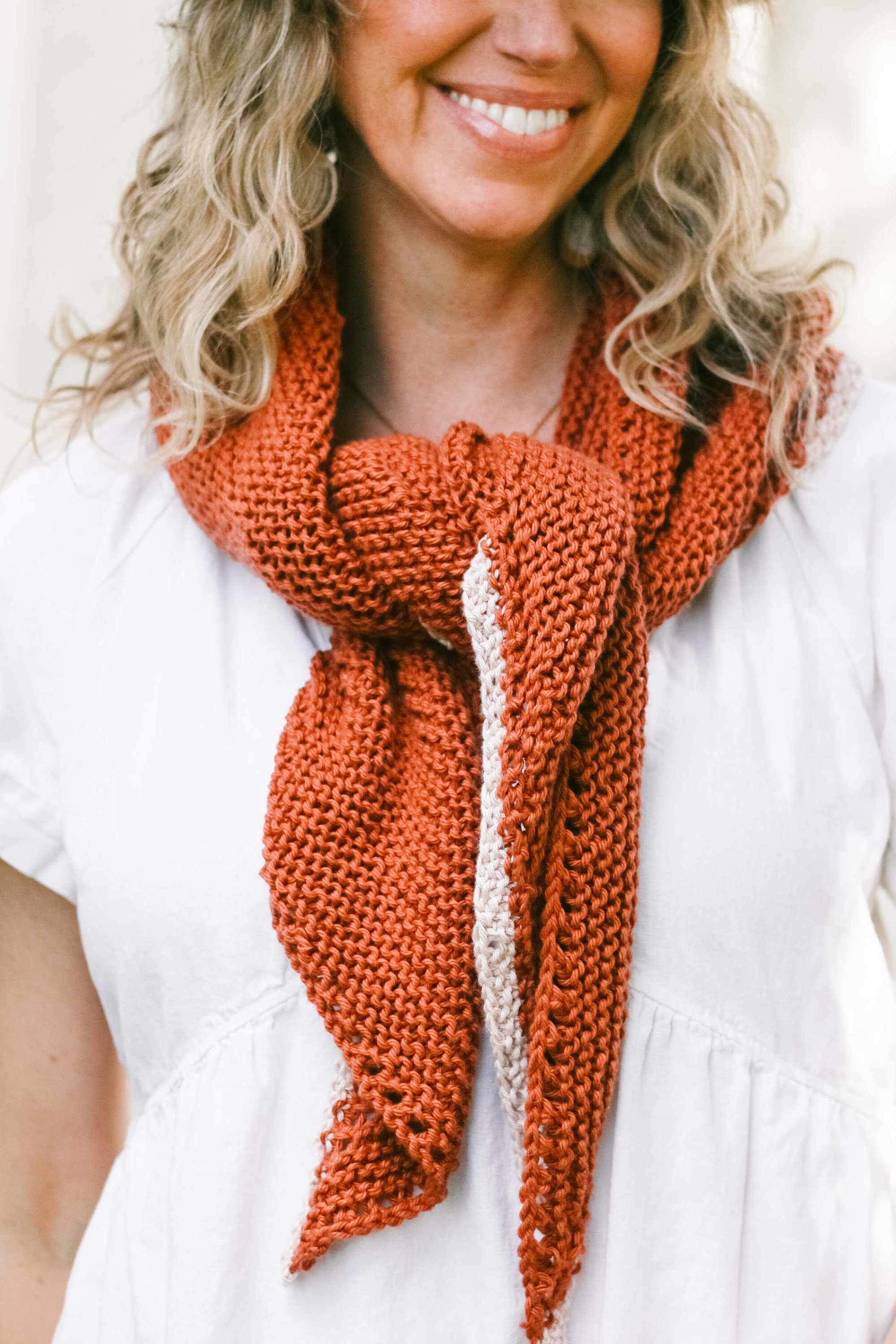 Knitting Pattern / Easy Knit Triangle Scarf / Beginner / Lightweight ...